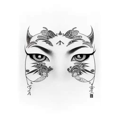 Eyes In Black Background