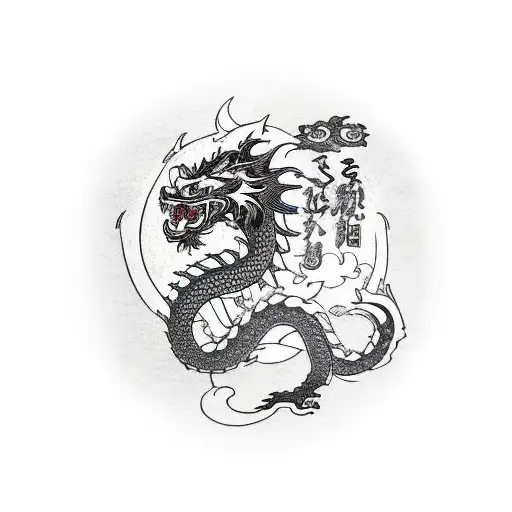 Dragon With Lion And Bike