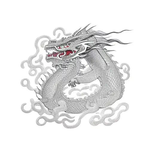 Haku Dragon With Koinobori