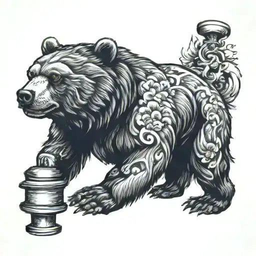 Bear With A Dumbbell