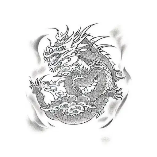 Leg Sleeve With Dragon