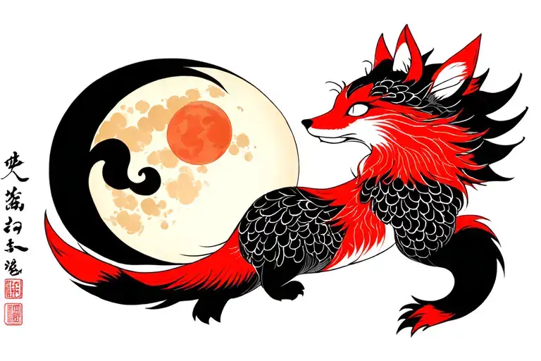 Kitsune Against The Moon