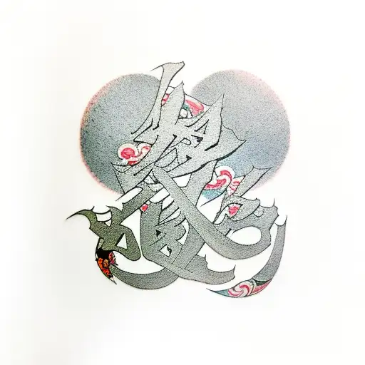 Only Kanji Letters With No Background