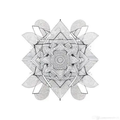 Geometric Abstract Lines Arm Sleeve