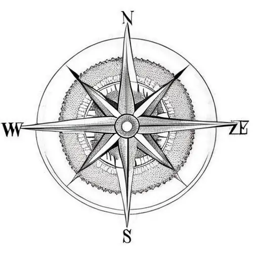 Compass With Butterfly