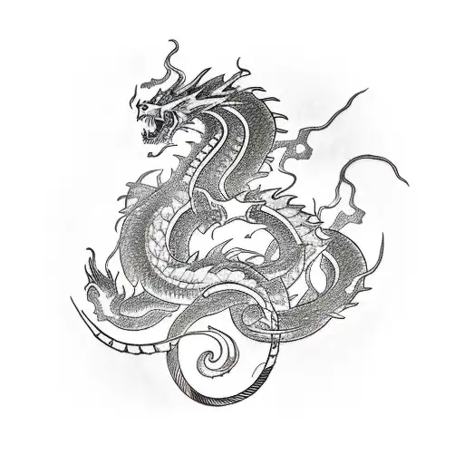 A Sketch-style Tattoo Of A Gaming Controller Morphing Into A Dragon