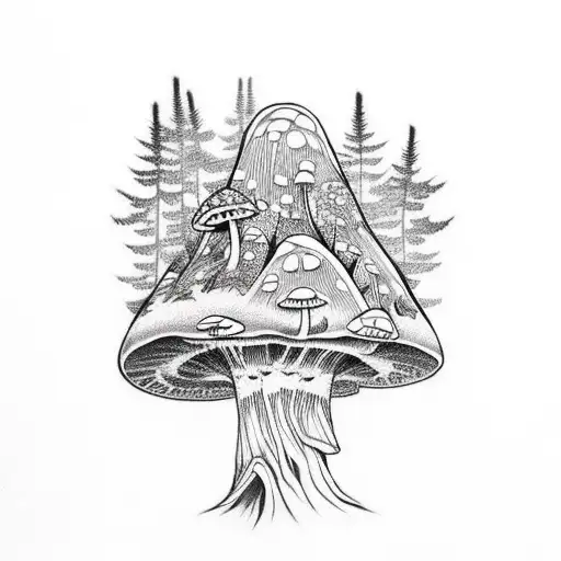 Mushroom In A Forest