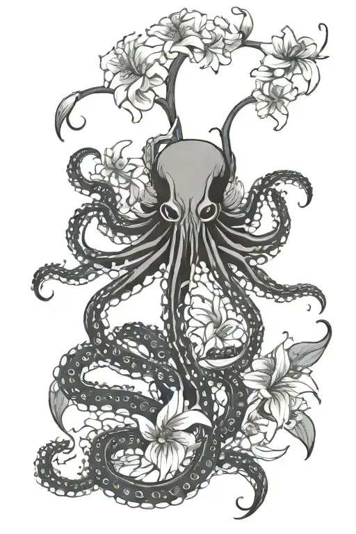 Octopus And Spider Lily Flowers