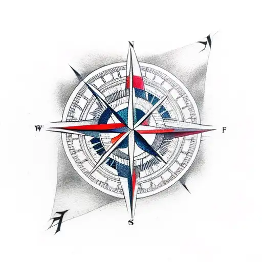 Compass With Phases Of Moon Banded