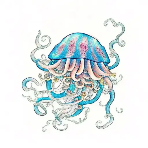 Jellyfish With The Word Samantha In The Tentacles