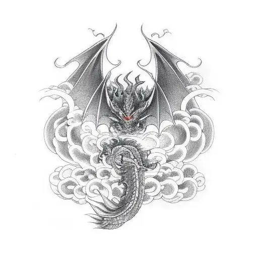 Dragon Oni Phoenix Sanurai Wave Sleeve