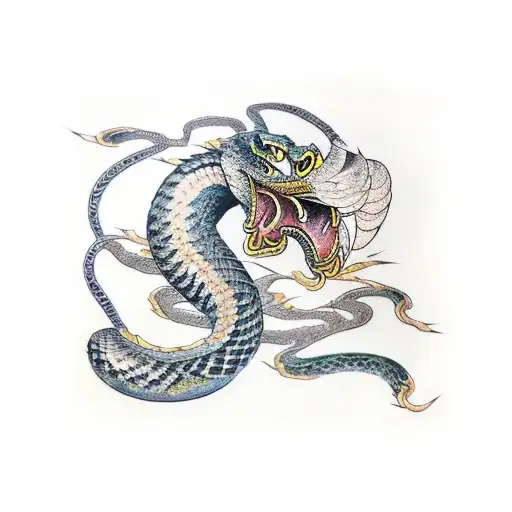 Classic Eagle Fighting Serpent Battle