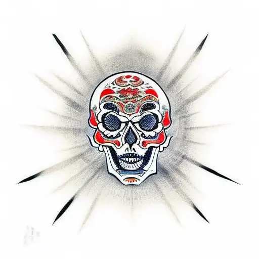 Japones Yin Yan Skull