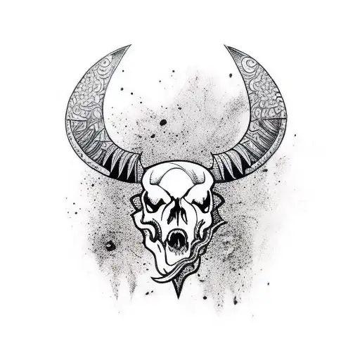 Chef And Bull Skull And Knives