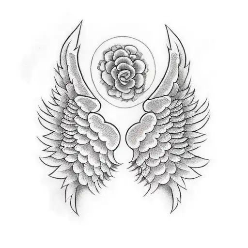 Angel Wings And Heart