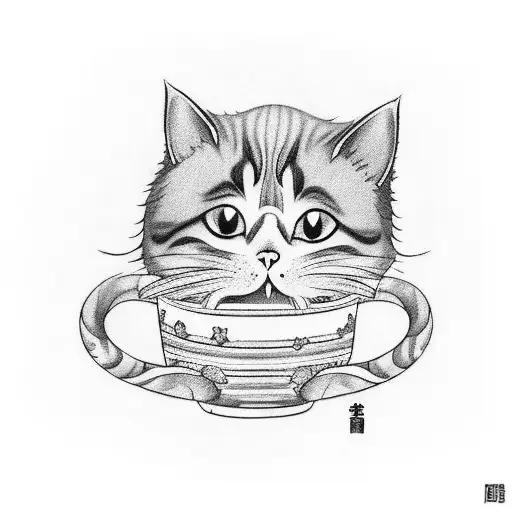 A Cute Anime-inspired Cat Curled Up In A Warm Bed