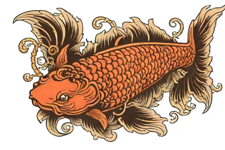 Koi Fish Transforming