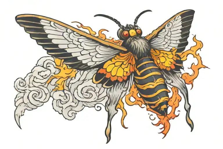 A Moth Flies Into The Flame