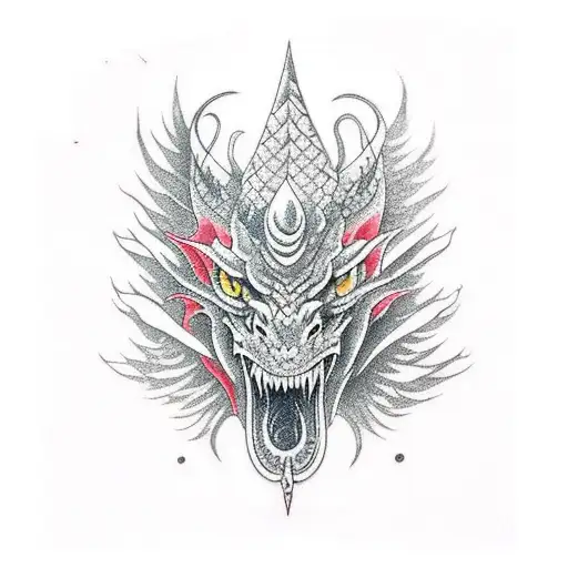 Arbol Cerezo Con Un Dragon