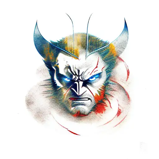 Wolverine With Elements Of Ninjustu And Japanese-styled Background