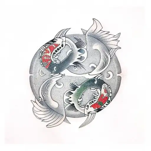 Yin Yang Koi Fish