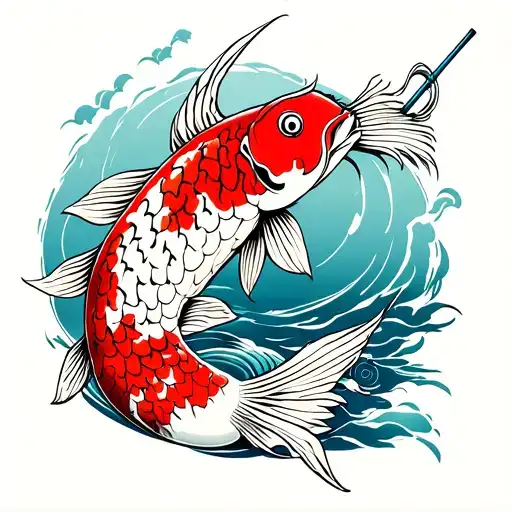 Koi Fish And Arrow Weapon