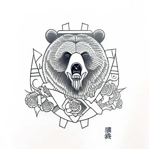 Grizzly Bear With The Name Heil In It