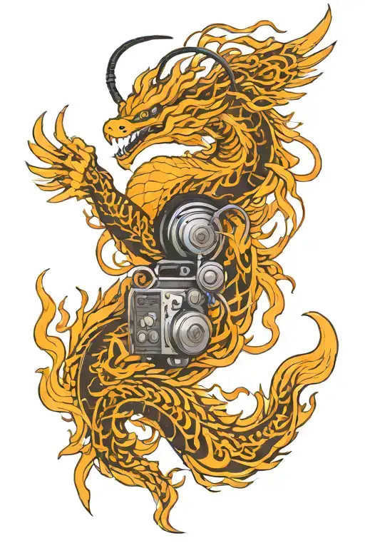 Incorporating Music Producer Equipment Like Mixers And Headphones Into A Fiery Fenix Design