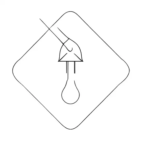 A Red Square With A Black Arrow In The Middle