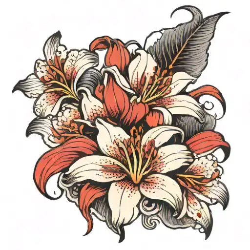 Lily Flower Intertwined