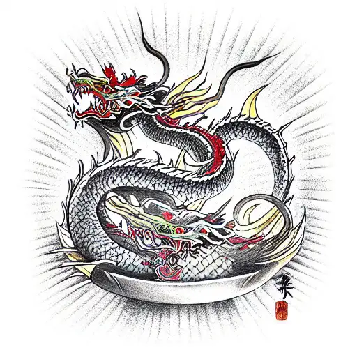 Dragon Of Greed Guarding The Pot Of Gold