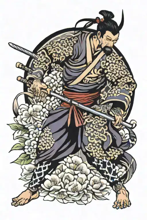 Wysteria And Samurai Warrior