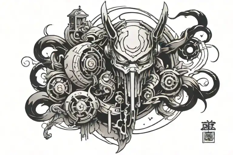 A Forearm Tattoo That Is Cyberpunk Themed