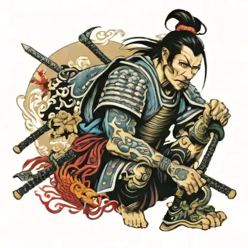 Samurai Warrior Surrounded