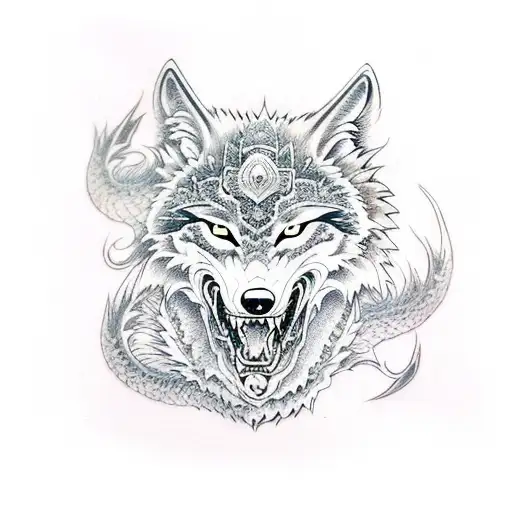 Full Body Wolf Dragon