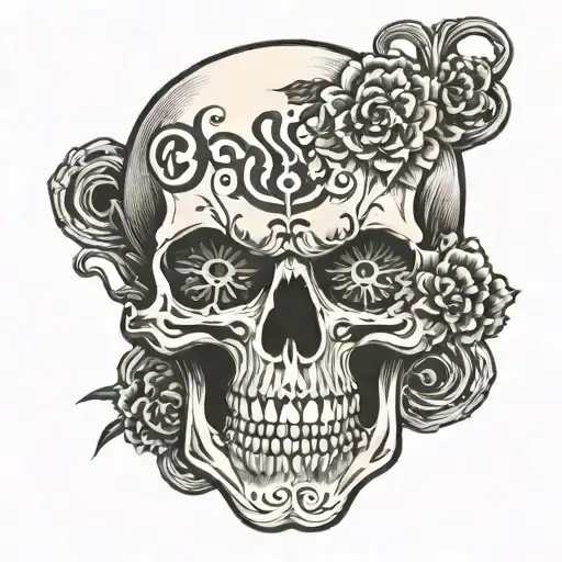 Skull With A Scar Shaped Like The Letter 'R' Integrated