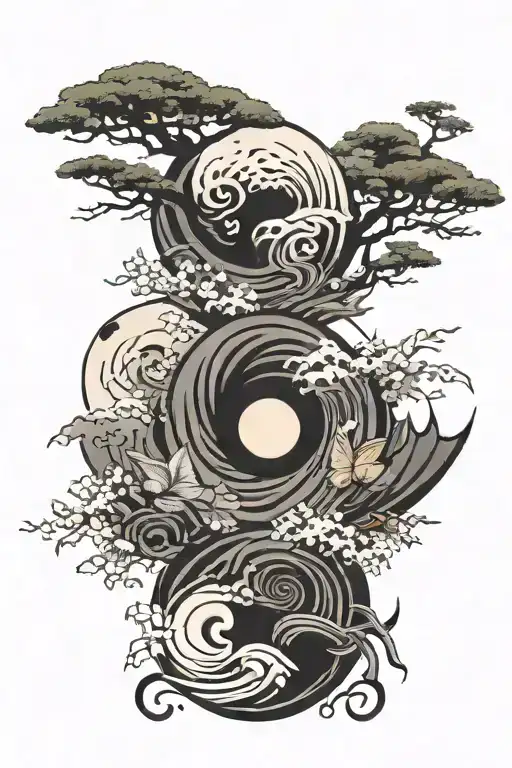 Tents Ying Yang Symbol