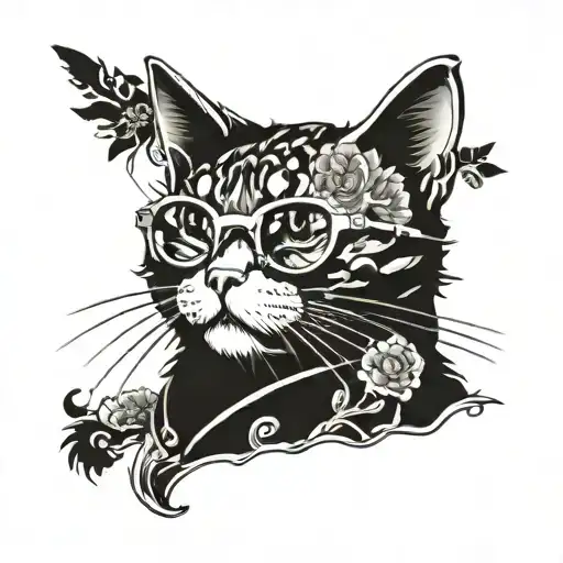 Cat Wearing Sunglasses