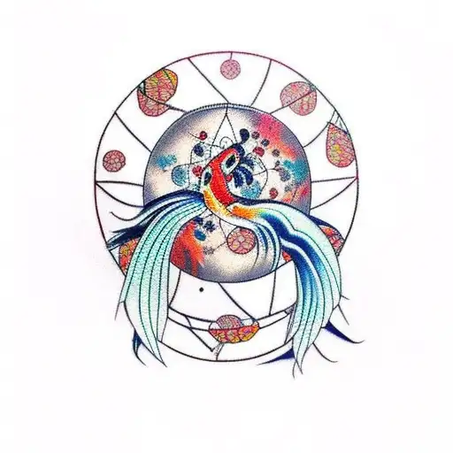 Dreamcatcher With Koi Fish