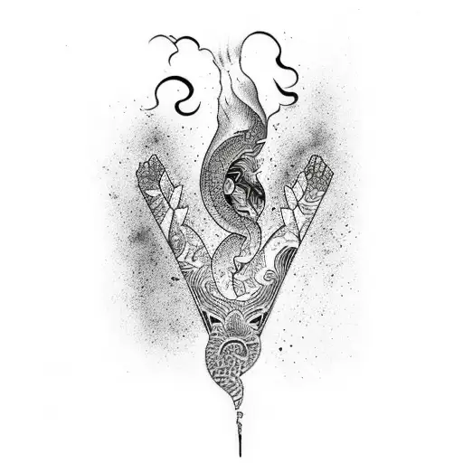 Forearm Abstract Water Minimalist Black And White