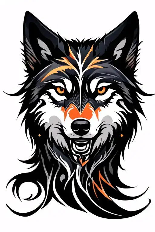 Artistic Abstract Bold Unique Wolf