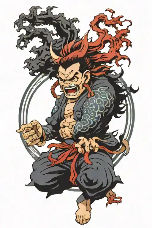 Akuma Kanji Inside A Ring