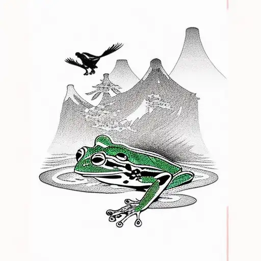 Frog Fighting A Crow