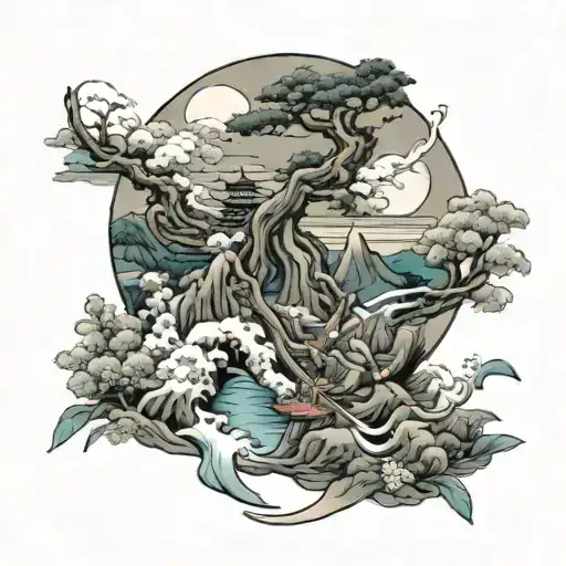 Paisaje Japones Y Samurai