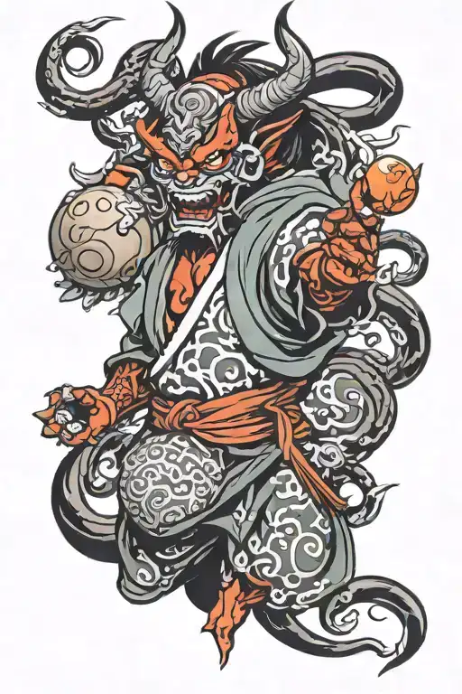 Anime Character Demon Holding Orb Symbolizing Power