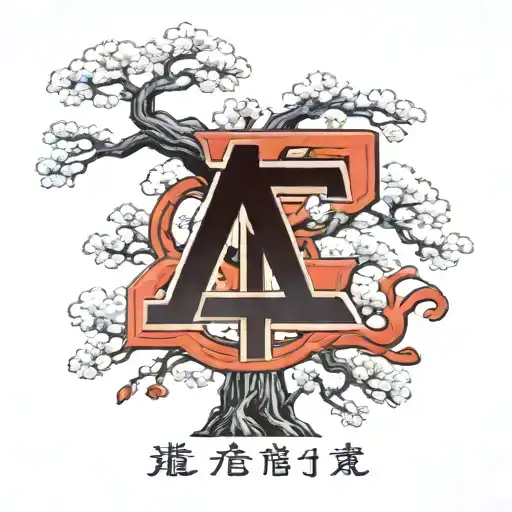 Letter F And Letter I And A Tree Drawing