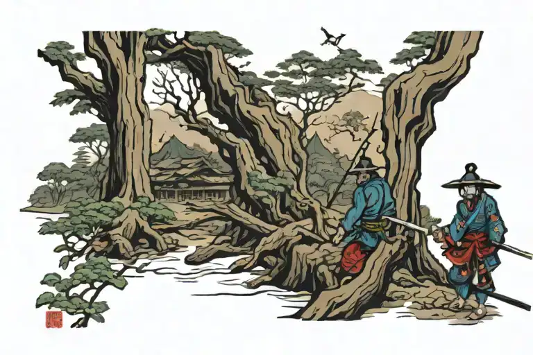 Samurai Forest Scene