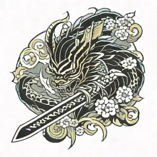 Katana Atravesando Mascara