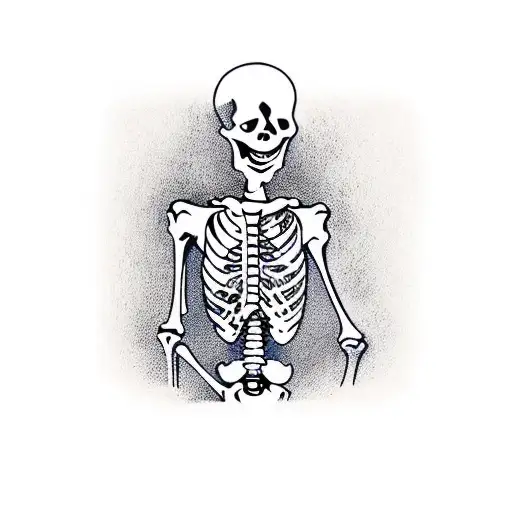Skeleton Drinking A Cocktail
