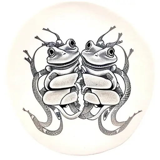 Samurai Frogs Fighting Snakes